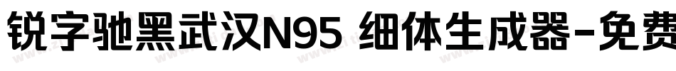 锐字驰黑武汉N95 细体生成器字体转换